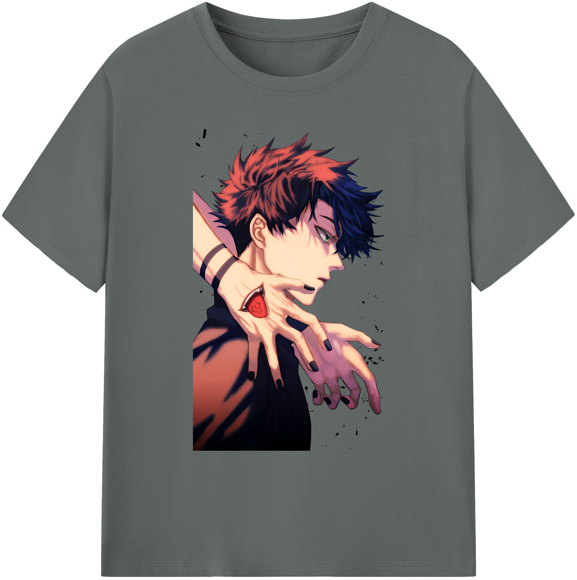 （画像用） 呪術廻戦 Jujutsu Kaisen 綿100％ メンズ半袖Tシャツ｜肌触りやわらか＆通気性